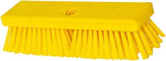 PRO-SOURCE - 1-3/4" Bristle Length, Polypropylene Food Service Brush - 10" Long x 2-1/2" Wide Head, Yellow, Foam Block - Industrial Tool & Supply