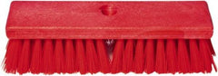 PRO-SOURCE - 1-3/4" Bristle Length, Polypropylene Food Service Brush - 10" Long x 2-1/2" Wide Head, Red, Foam Block - Industrial Tool & Supply