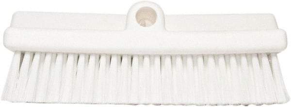 PRO-SOURCE - 1-3/4" Bristle Length, Polypropylene Food Service Brush - 10" Long x 5" Wide Head, 20" OAL, Long Handle, White, Foam Block - Industrial Tool & Supply