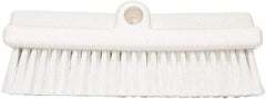 PRO-SOURCE - 1-3/4" Bristle Length, Polypropylene Food Service Brush - 10" Long x 5" Wide Head, 20" OAL, Long Handle, White, Foam Block - Industrial Tool & Supply