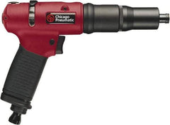 Chicago Pneumatic - 1/4" Bit Holder, 1,000 RPM, Pistol Grip Handle Air Screwdriver - 0.73 to 5-1/2 Ft/Lb Torque, 1/4" Inlet, 5.25 CFM - Industrial Tool & Supply