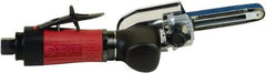 Chicago Pneumatic - 1/2 x 12 Inch, 26,000 RPM Air Belt Sander - 0.4 Hp, 1/4 Inch Inlet, 5.45 CFM Air Consumption, Rear Exhaust - Industrial Tool & Supply