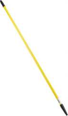 PRO-SOURCE - 60 x 1-1/4" Fiberglass Handle for Floor Squeegees & Push Brooms - Threaded Connection, Yellow - Industrial Tool & Supply