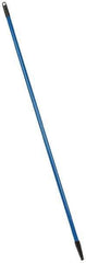 PRO-SOURCE - 60 x 1-1/4" Fiberglass Handle for Floor Squeegees & Push Brooms - Threaded Connection, Blue - Industrial Tool & Supply