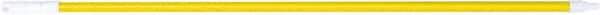 PRO-SOURCE - 60 x 1-1/4" Fiberglass Handle for Floor Squeegees & Push Brooms - Threaded Connection, Yellow - Industrial Tool & Supply