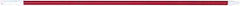 PRO-SOURCE - 54 x 1-1/4" Fiberglass Handle for Floor Squeegees & Push Brooms - Threaded Connection, Red - Industrial Tool & Supply