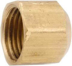 ANDERSON METALS - 5/16" Tube OD, 45° Lead Free Brass Flared Tube Cap - Flare Ends - Industrial Tool & Supply