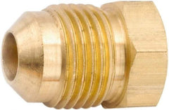 ANDERSON METALS - 1/2" Tube OD, 45° Lead Free Brass Flared Tube Plug - Flare Ends - Industrial Tool & Supply