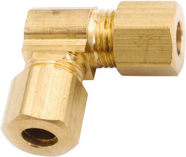 ANDERSON METALS - 1/4" OD, Lead Free Brass Union Elbow - 300 Max Working psi, Comp x Comp Ends - Industrial Tool & Supply