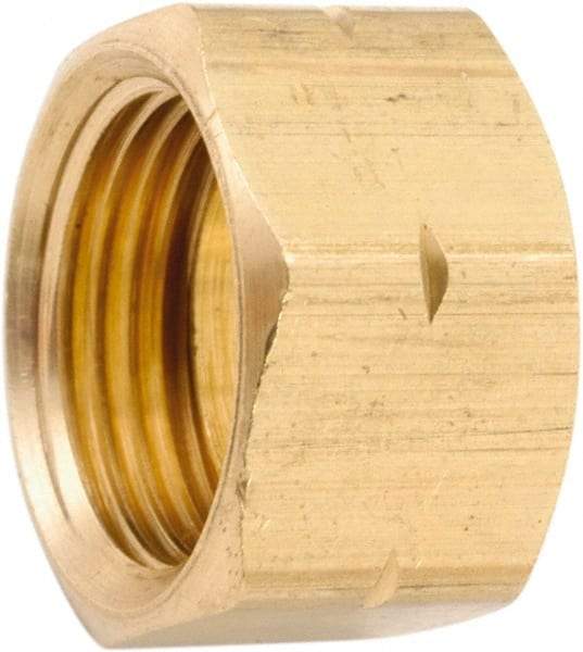 ANDERSON METALS - 7/8" OD, Lead Free Brass Self-Aligning Nut with Captive Sleeve - 450 Max Working psi, Nut Ends - Industrial Tool & Supply