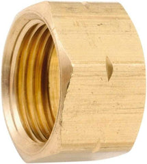 ANDERSON METALS - 7/8" OD, Lead Free Brass Self-Aligning Nut with Captive Sleeve - 450 Max Working psi, Nut Ends - Industrial Tool & Supply