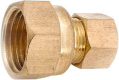 ANDERSON METALS - 1/4" OD, Lead Free Brass Thread-On Compression Reducer - 300 Max Working psi, Female Comp x Comp Ends - Industrial Tool & Supply