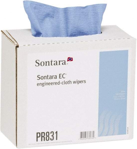 NuTrend Disposables - Dry General Purpose Wipes - Pop-Up, 9" x 16-1/2" Sheet Size, Blue - Industrial Tool & Supply