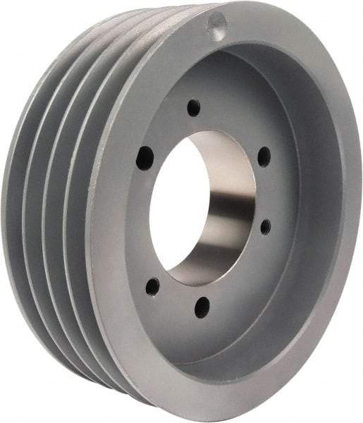 TB Wood's - 4 Groove, 7/8 to 3-1/2 Bore Diam, 11.8" Outside Diam, QD Bushed V Belt Sheave - 11.8 5V Diam Belt Pitch - Industrial Tool & Supply