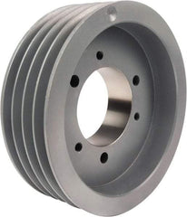 TB Wood's - 4 Groove, 7/8 to 3-1/2 Bore Diam, 10.3" Outside Diam, QD Bushed V Belt Sheave - 10.3 5V Diam Belt Pitch - Industrial Tool & Supply