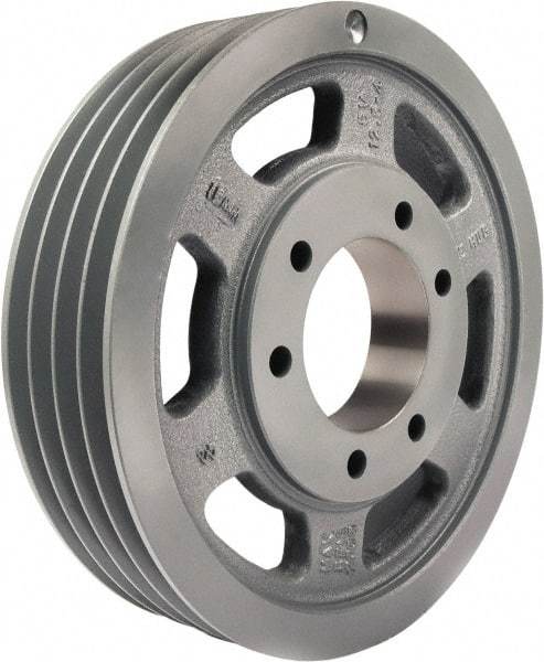 TB Wood's - 4 Groove, 1/2 to 2-15/16 Bore Diam, 19" Outside Diam, QD Bushed V Belt Sheave - 19.00 3V Diam Belt Pitch - Industrial Tool & Supply