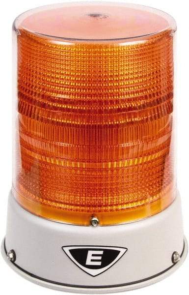 Edwards Signaling - 120 VAC, 4X NEMA Rated, LED, Amber, Flashing, Steady Light - 65 Flashes per min, 3/4 Inch Pipe, 6-1/2 Inch Diameter, 8 Inch High, IP66 Ingress Rating, Pipe Mount - Industrial Tool & Supply