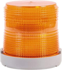 Edwards Signaling - 24 VDC, 4X NEMA Rated, LED, Green, Flashing, Steady Light - 65 Flashes per min, 1/2 Inch Pipe, 4-9/32 Inch Diameter, 4-7/32 Inch High, Panel Mount, Pipe Mount - Industrial Tool & Supply