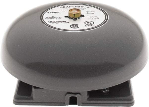 Edwards Signaling - 6" Diam, 24 VDC Bell - 0.062 Amps, 92 Decibles at 10', Vibrating, Waterproof - Industrial Tool & Supply