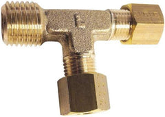 Legris - 8mm OD, Brass Male Run Tee - 232 Max Working psi, Comp x MBSPT Ends - Industrial Tool & Supply