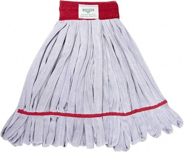 Unger - 5" Red Head Band, Large Microfiber Loop End Mop Head - 4 Ply, Clamp Jaw Connection, Use for General Purpose - Industrial Tool & Supply