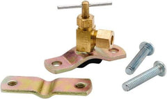 ANDERSON METALS - 1/4" Pipe, Angled Metal Seat Needle Valve - Brass Seal, Compression x Saddle Valve Ends, Lead Free Brass Valve, 150 Max psi - Industrial Tool & Supply