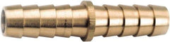 ANDERSON METALS - Hose Barb x Hose Barb Hose Mender - 3/16" ID Hose, Lead Free Brass - Industrial Tool & Supply