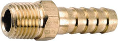 ANDERSON METALS - 1/2 NPT Thread Hose Barb x Male NPT Connector - 5/8" ID Hose, Lead Free Brass - Industrial Tool & Supply