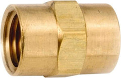 ANDERSON METALS - 1/4-18 Female Thread, Lead Free Brass Industrial Pipe Coupling - FNPT, 1,000 psi - Industrial Tool & Supply
