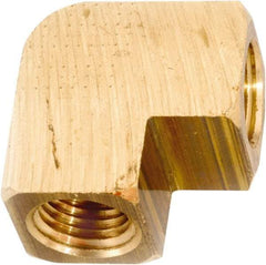 ANDERSON METALS - 1/2-14 Female Thread, Lead Free Brass Industrial Pipe 90° Female Elbow - FNPT, 1,000 psi - Industrial Tool & Supply