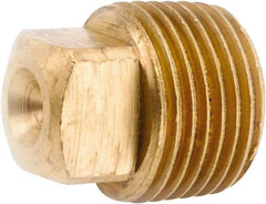 ANDERSON METALS - 3/4-14 Male Thread, Lead Free Brass Industrial Pipe Square Head Plug - MNPT, 1,000 psi - Industrial Tool & Supply