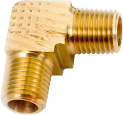 ANDERSON METALS - 3/8-18 Male Thread, Lead Free Brass Industrial Pipe 90° Male Elbow - MNPT, 1,000 psi - Industrial Tool & Supply