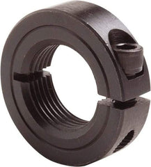 Climax Metal Products - 1-12 Thread, Steel, One Piece Threaded Shaft Collar - 1-3/4" Outside Diam, 1/2" Wide - Industrial Tool & Supply