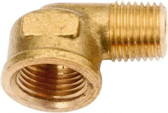 ANDERSON METALS - Class NSF, 1/4 x 1/8" Internal Pipe, Lead Free Brass 90° Street Elbow - NPT - Industrial Tool & Supply