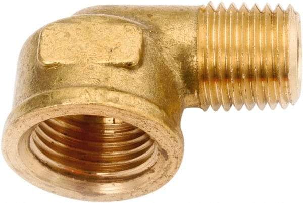 ANDERSON METALS - Class NSF, 3/8 x 1/2" Internal Pipe, Lead Free Brass 90° Street Elbow - NPT - Industrial Tool & Supply
