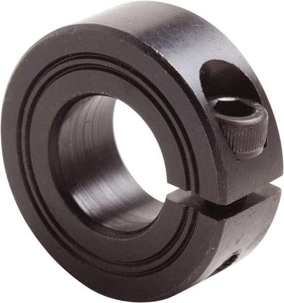 Climax Metal Products - 32mm Bore, Steel, One Piece Clamp Collar - 2-1/8" Outside Diam - Industrial Tool & Supply