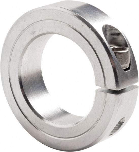 Climax Metal Products - 2-3/8" Bore, Steel, One Piece Clamp Collar - 3-1/2" Outside Diam, 3/4" Wide - Industrial Tool & Supply