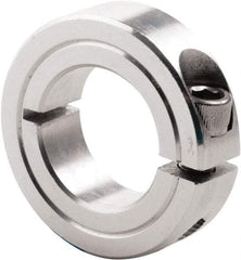 Climax Metal Products - 1/2" Bore, Steel, One Piece Clamp Collar - 1-1/8" Outside Diam, 13/32" Wide - Industrial Tool & Supply