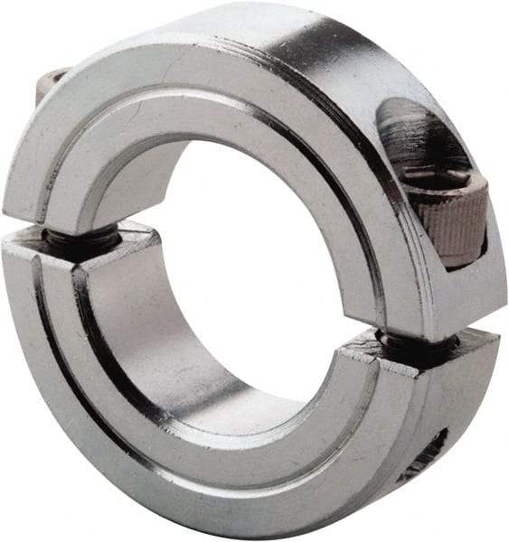 Climax Metal Products - 3" Bore, Steel, Two Piece Clamp Collar - 4-1/4" Outside Diam, 7/8" Wide - Industrial Tool & Supply