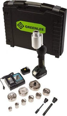 Greenlee - 16 Piece, 0.88 to 4.5445" Punch Hole Diam, Hydraulic Knockout Set - Round Punch, 10 Gage Stainless Steel, 10 Gage Mild Steel - Industrial Tool & Supply