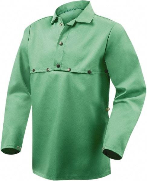 Steiner - Size 5XL, Flame Resistant, Cape Sleeves & Bib - Cotton, 9 oz, Green - Industrial Tool & Supply