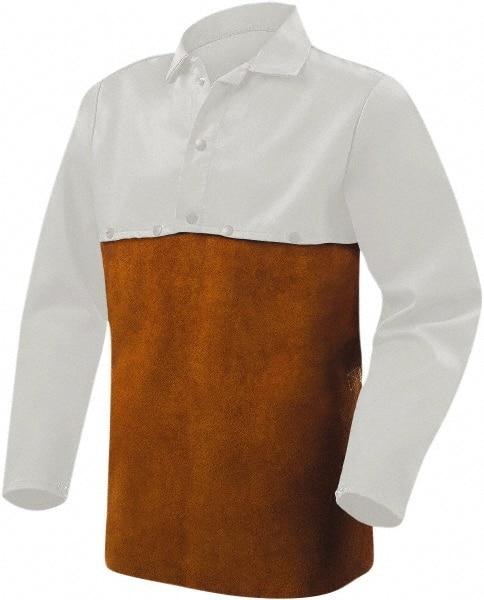 Steiner - Size 22 x 19, 19" Long, Detachable Bib - Leather, Brown - Industrial Tool & Supply