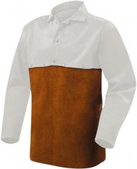 Steiner - Size 22 x 19, 19" Long, Detachable Bib - Leather, Brown - Industrial Tool & Supply