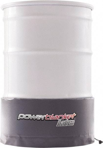 Powerblanket - 22-1/2" Wide, 55 Gallon Wrap-Around Drum Heater - 120 Volt, 2 Amps, 0°F to 145°F Thermostat Rating - Industrial Tool & Supply