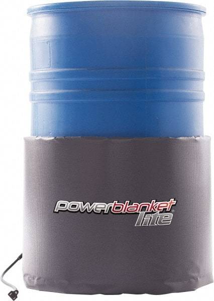 Powerblanket - 18-1/2" Wide, 30 Gallon Wrap-Around Drum Heater - 120 Volt, 2.33 Amps, 0°F to 145°F Thermostat Rating - Industrial Tool & Supply