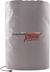 Powerblanket - 22-1/2" Wide, 55 Gallon Wrap-Around Drum Heater - 120 Volt, 400 Watts to 800 Watts, 0.5 Amps, 0°F to 100°F Thermostat Rating - Industrial Tool & Supply