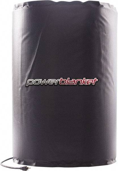 Powerblanket - 22-1/2" Wide, 55 Gallon Wrap-Around Drum Heater - 120 Volt, 400 Watts to 800 Watts, 0.5 Amps, 0°F to 120°F Thermostat Rating - Industrial Tool & Supply