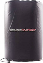 Powerblanket - 22-1/2" Wide, 55 Gallon Wrap-Around Drum Heater - 120 Volt, 400 Watts to 800 Watts, 0.5 Amps, 0°F to 120°F Thermostat Rating - Industrial Tool & Supply