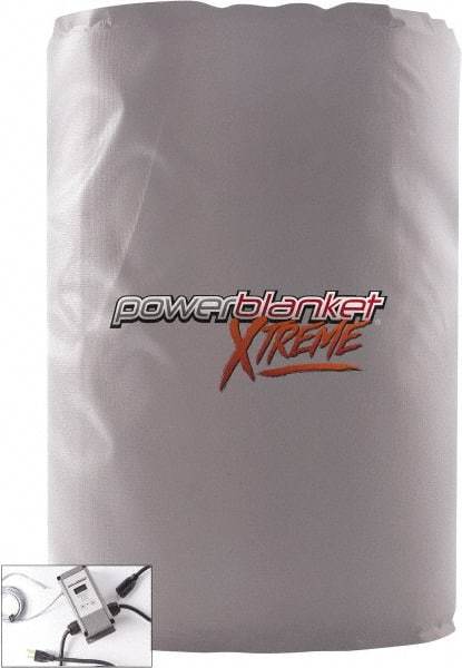 Powerblanket - 22-1/2" Wide, 55 Gallon Wrap-Around Drum Heater - 120 Volt, 6.67 Amps, 0°F to 145°F Thermostat Rating - Industrial Tool & Supply