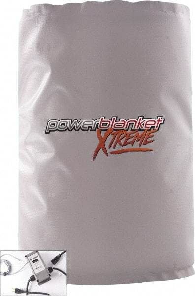 Powerblanket - 18-1/2" Wide, 30 Gallon Wrap-Around Drum Heater - 120 Volt, 6 Amps, 0°F to 145°F Thermostat Rating - Industrial Tool & Supply